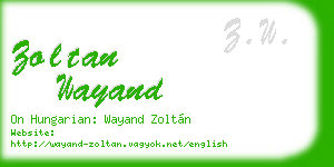 zoltan wayand business card